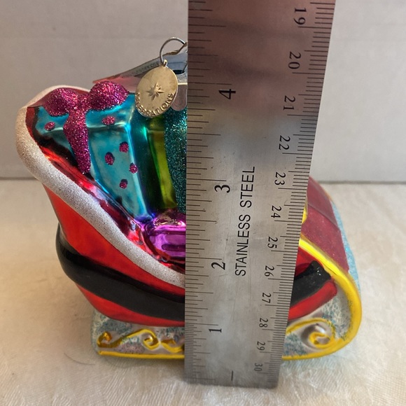 Celebrations by Radko handcrafted sled with presents handcrafted ornament 2016 - Picture 10 of 10